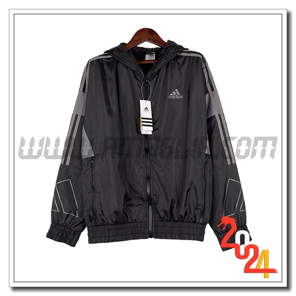 Giacca A Vento Adidas Nero/Grigio 2024 2025