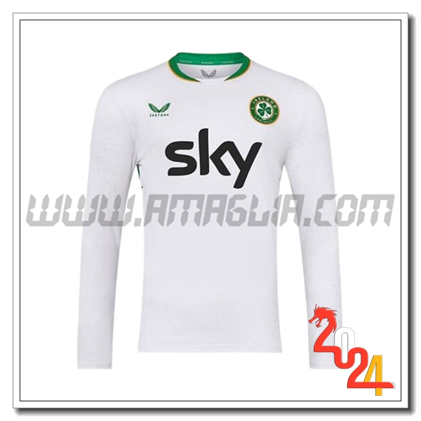 Nuova Maglia Nazionale Irlanda Manica Lungas Seconda 2024/2025