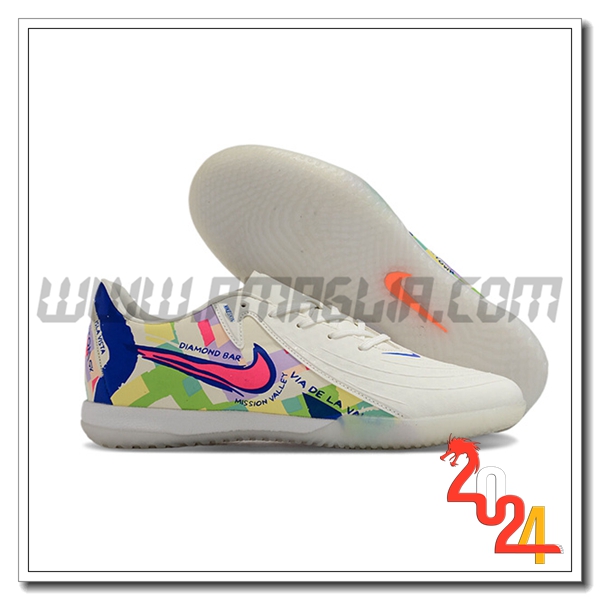 Nike Scarpe Da Calcio Phantom GX II Elite IC Bianco/Verde/Rosa