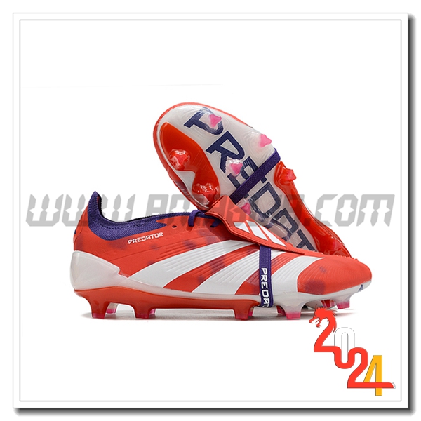 Adidas Scarpe Da Calcio Predator Elite Tongue FG Bianco/Arancia -02