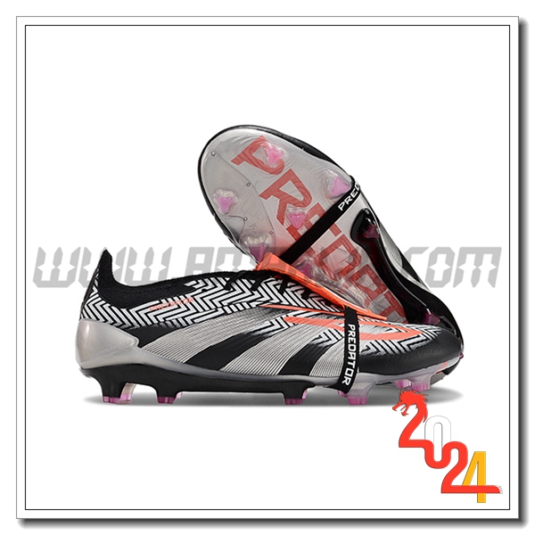 Adidas Scarpe Da Calcio Predator Elite Tongue FG Nero/Grigio -02