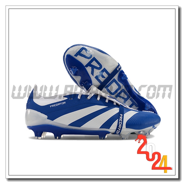 Adidas Scarpe Da Calcio Predator Elite Tongue FG Blu/Bianco