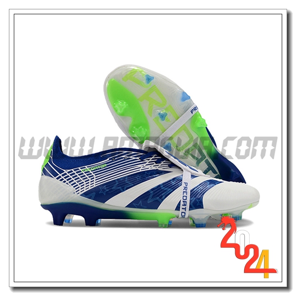 Adidas Scarpe Da Calcio Predator Elite Tongue FG Blu/Bianco -02