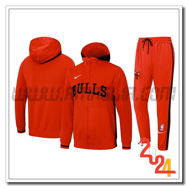 Tuta Allenamento Chicago Bulls Rosso/Nero 2024 2025