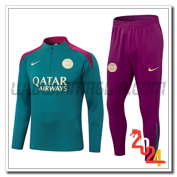 Tuta Allenamento PSG Verde/viola 2024 2025