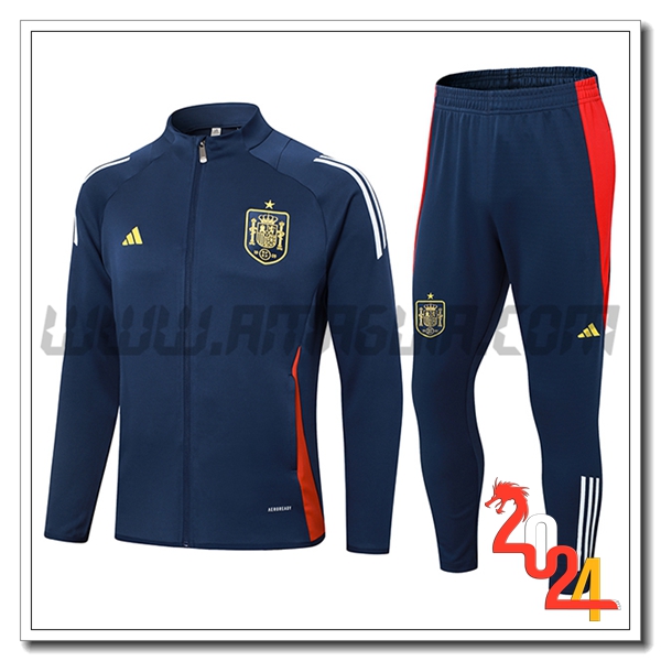 Tuta Allenamento Giacca Spagna Blu Reale 2024 2025