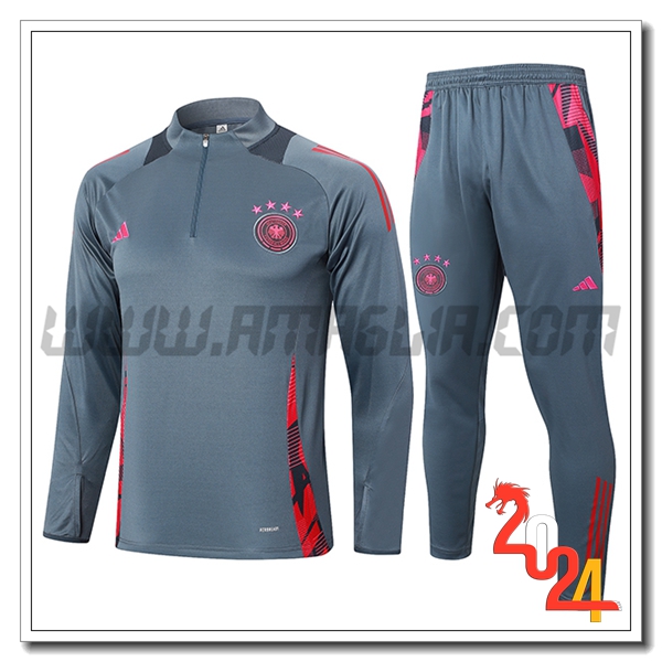 Tuta Allenamento Germania Grigio/Rosa 2024 2025 -02