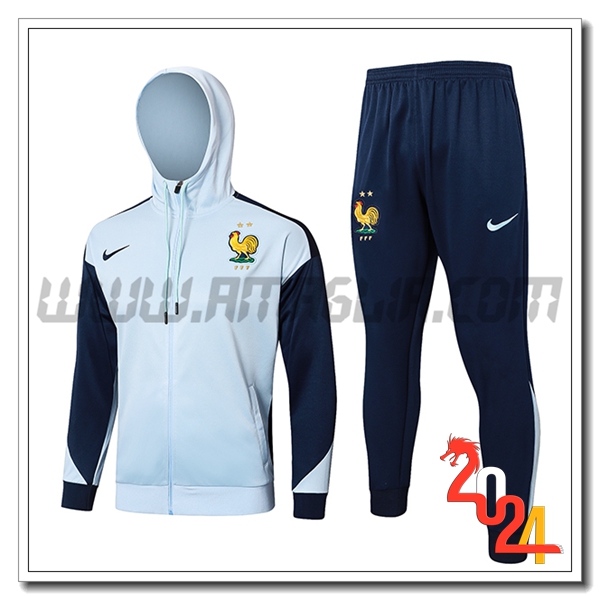 Giacca Con Cappuccio Tuta Giacca A Vento Francia Blu 2024 2025