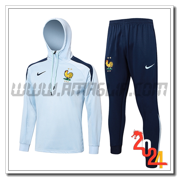 Giacca Con Cappuccio Tuta Giacca A Vento Francia Azzurro 2024 2025