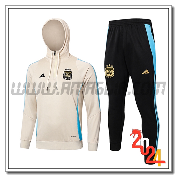 Giacca Con Cappuccio Tuta Giacca A Vento Argentina Beige/Blu 2024 2025