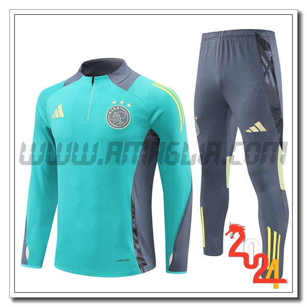 Tuta Allenamento Ajax Verde/Grigio 2024 2025