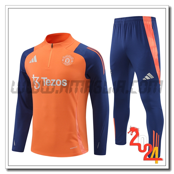 Tuta Allenamento Manchester United Arancia/Blu 2024 2025