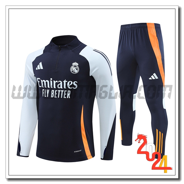 Tuta Allenamento Real Madrid Blu Scuro 2024 2025