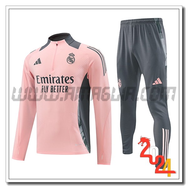 Tuta Allenamento Real Madrid Rosa/Grigio 2024 2025
