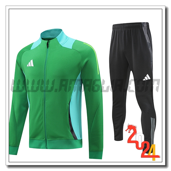 Tuta Allenamento Giacca Adidas Verde/Blu 2024 2025