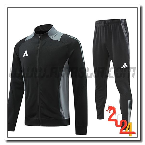 Tuta Allenamento Giacca Adidas Nero/Grigio 2024 2025