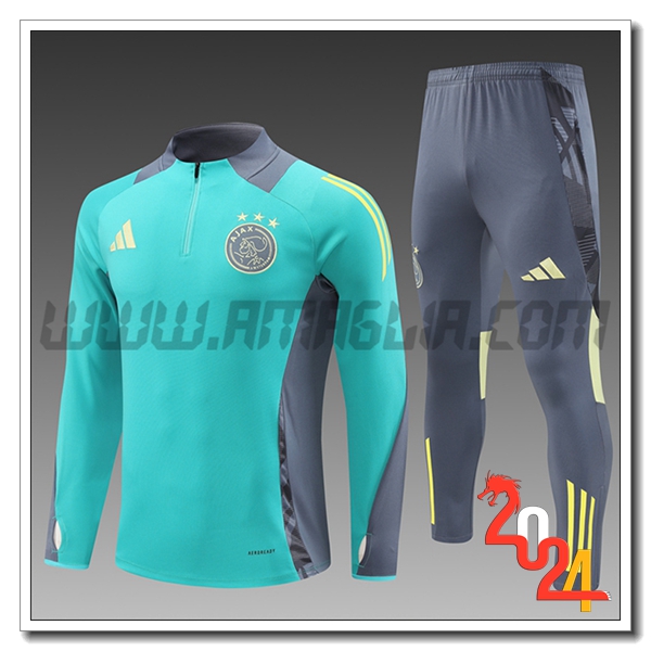 Tuta Allenamento Ajax Bambino Verde/Grigio 2024 2025