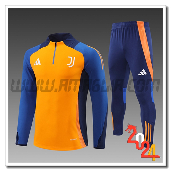 Tuta Allenamento Juventus Bambino Arancia/Blu 2024 2025