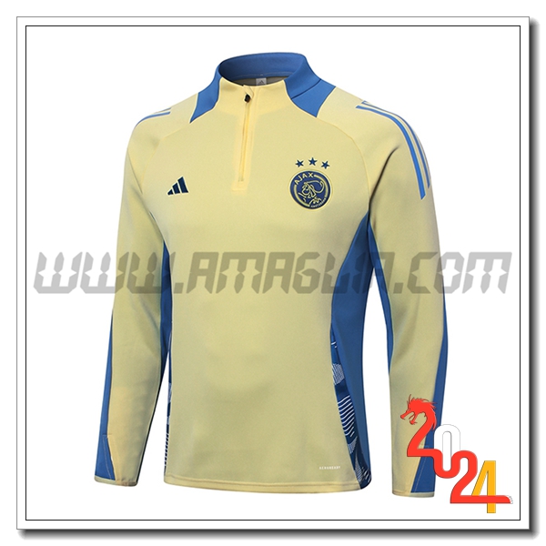 Felpa Allenamento Ajax Giallo/Blu 2024 2025