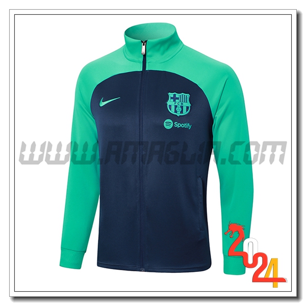 Giacca Calcio FC Barcellona Blu/Verde 2024 2025