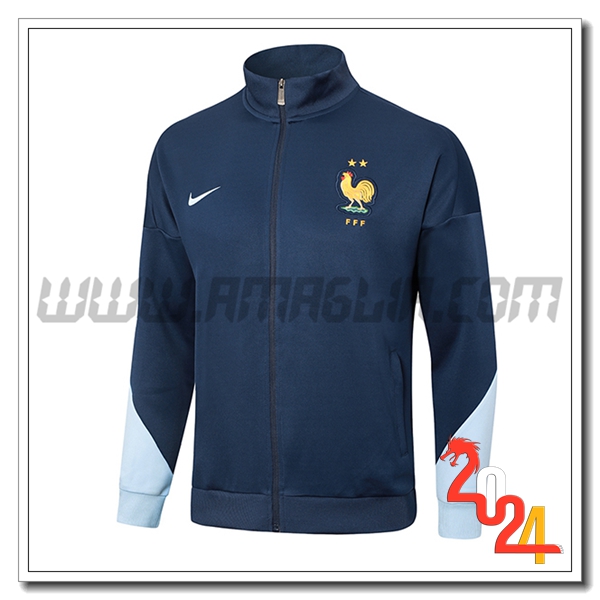 Giacca Calcio Francia Blu Reale 2024 2025