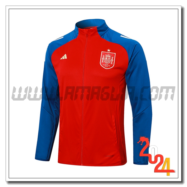 Giacca Calcio Spagna Rosso/Blu 2024 2025