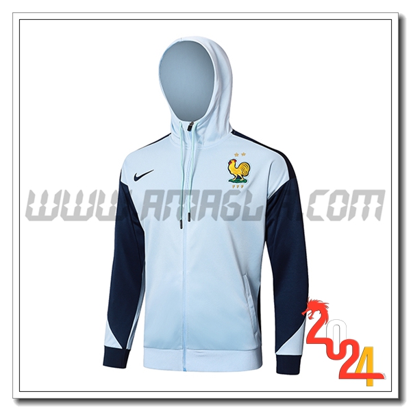 Giacca Con Cappuccio Francia Blu 2024 2025