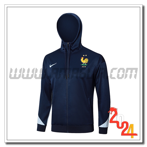 Giacca Con Cappuccio Francia Blu Scuro 2024 2025