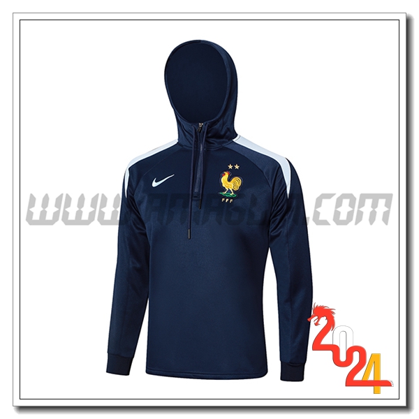Giacca Con Cappuccio Francia Blu Scuro 2024 2025 -02