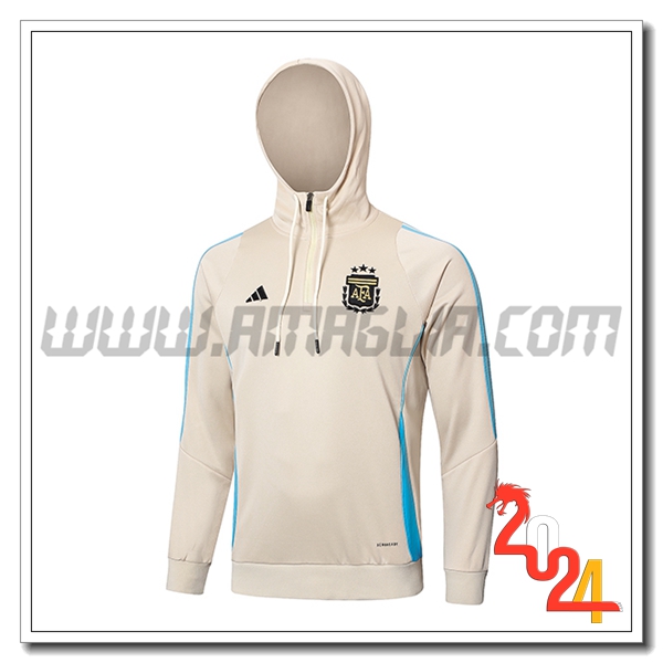 Giacca Con Cappuccio Argentina Beige/Blu 2024 2025