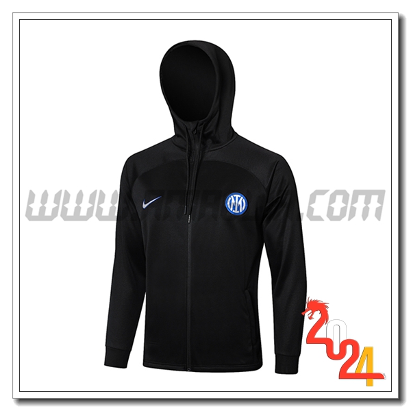 Giacca Con Cappuccio Inter Milan Nero 2024 2025