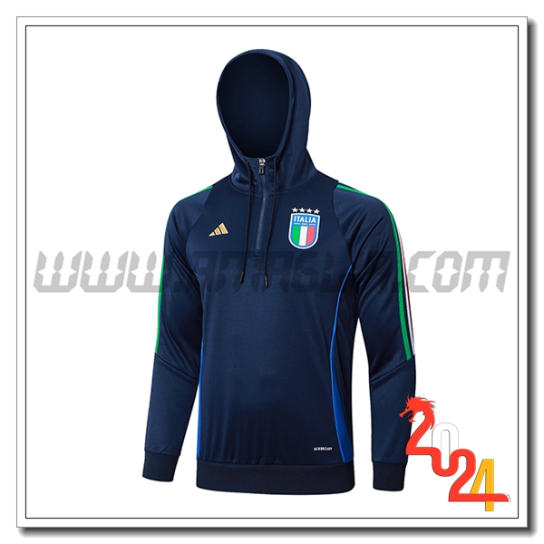 Giacca Con Cappuccio Italia Blu Scuro 2024 2025