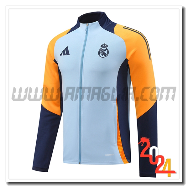 Giacca Calcio Real Madrid Blu/Giallo/viola 2024 2025