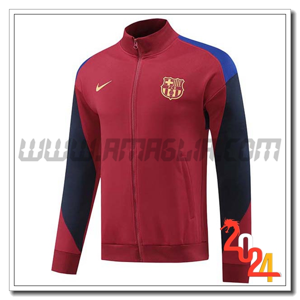 Giacca Calcio FC Barcellona Rosso/Nero 2024 2025