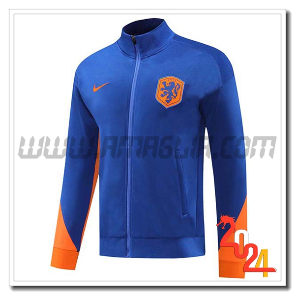 Giacca Calcio Paesi Bassi Blu/Arancia 2024 2025