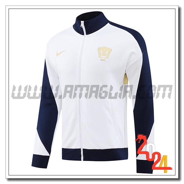 Giacca Calcio Pumas UNAM Bianco/Blu/Giallo 2024 2025
