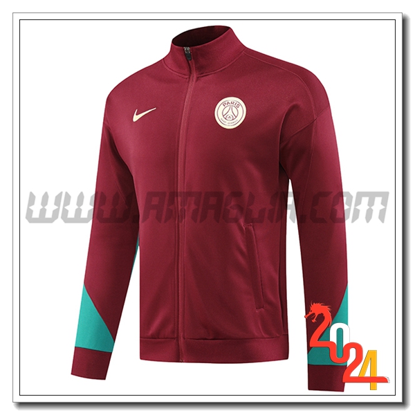 Giacca Calcio PSG Rosso/Verde 2024 2025