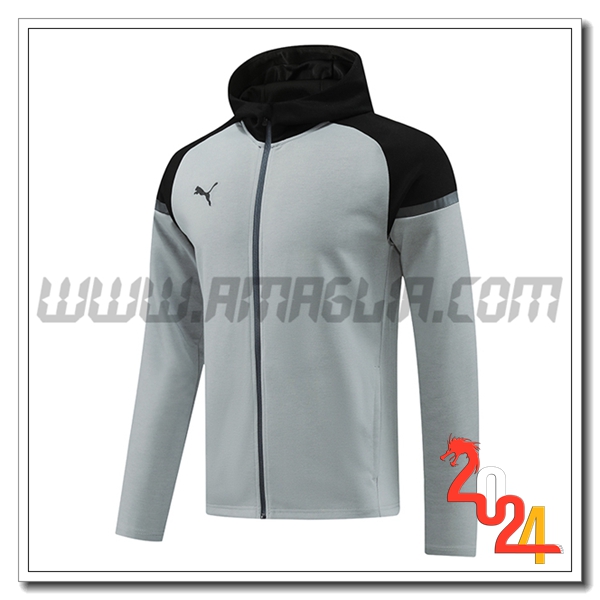 Giacca Con Cappuccio PUMA Grigio/Nero 2024 2025