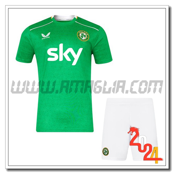 Nuova Maglie Calcio Irlanda Bambino Prima 2024/2025