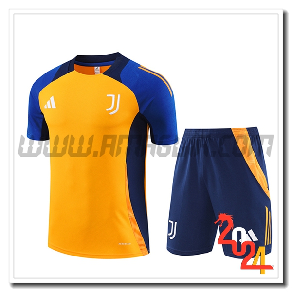 Kit Maglia Allenamento Juventus Arancia/Blu 2024 2025