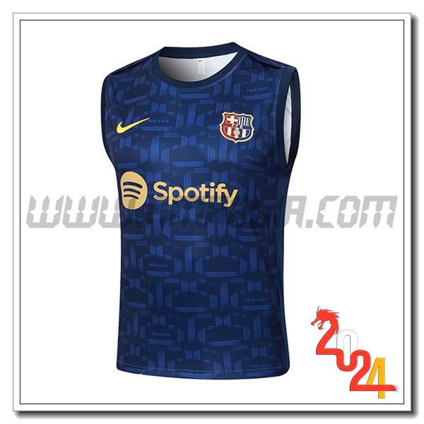 Canotta Allenamento FC Barcellona Blu Reale 2024 2025