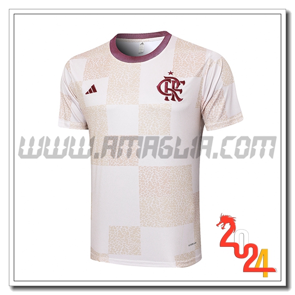 T Shirt Allenamento Flamengo Bianco/Beige 2024 2025