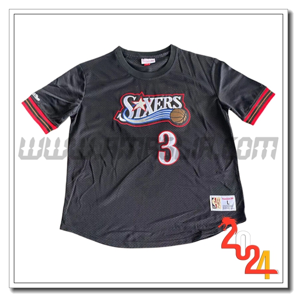 Maglia Philadelphia 76ers (IVERSON #3) 2024/25 Nero