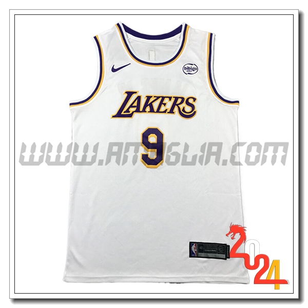 Maglia Los Angeles Lakers (JAMES JR. #9) 2024/25 Bianco/viola/Giallo