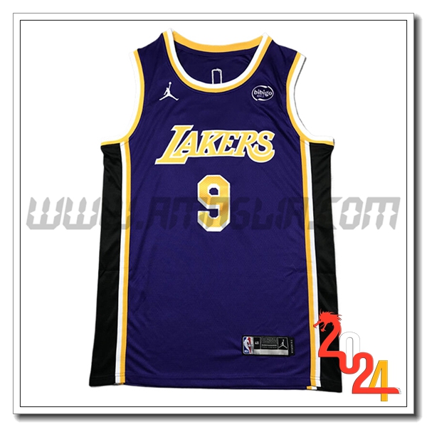Maglia Los Angeles Lakers (JAMES JR. #9) 2024/25 viola/Giallo/Nero