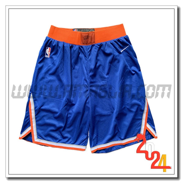 Pantaloncini NBA New York Knicks 2024/25 Blu/Arancia -02
