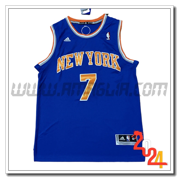 Maglia New York Knicks (ANTHONY #7) 2024/25 Blu/Giallo