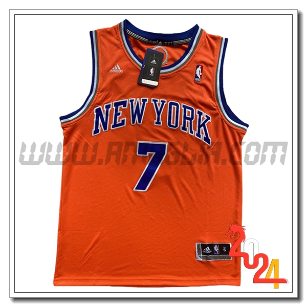 Maglia New York Knicks (ANTHONY #7) 2024/25 Arancia/Blu