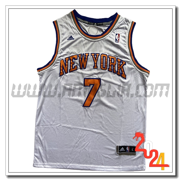 Maglia New York Knicks (ANTHONY #7) 2024/25 Bianco/Arancia/Blu