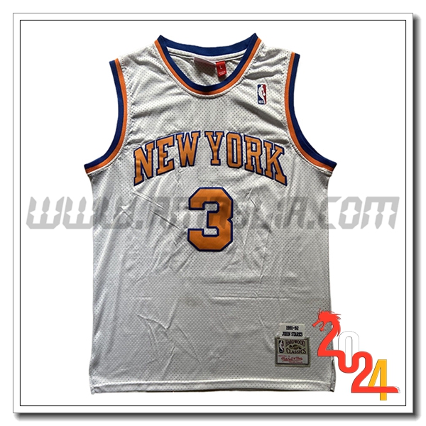 Maglia New York Knicks (STARKS #3) 2024/25 Bianco/Arancia/Blu